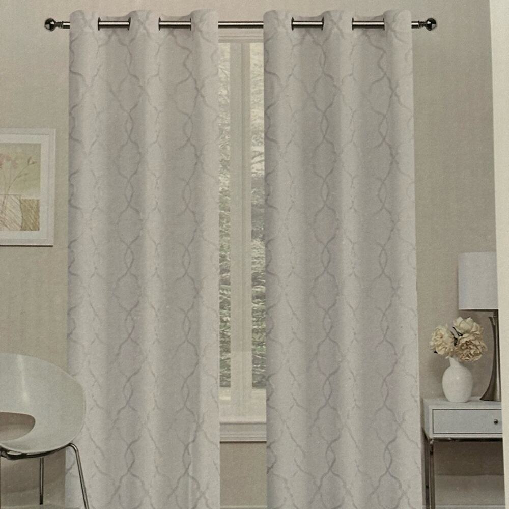 Regal Luxe White Window Panel Pair NWT - Picture 3 of 4